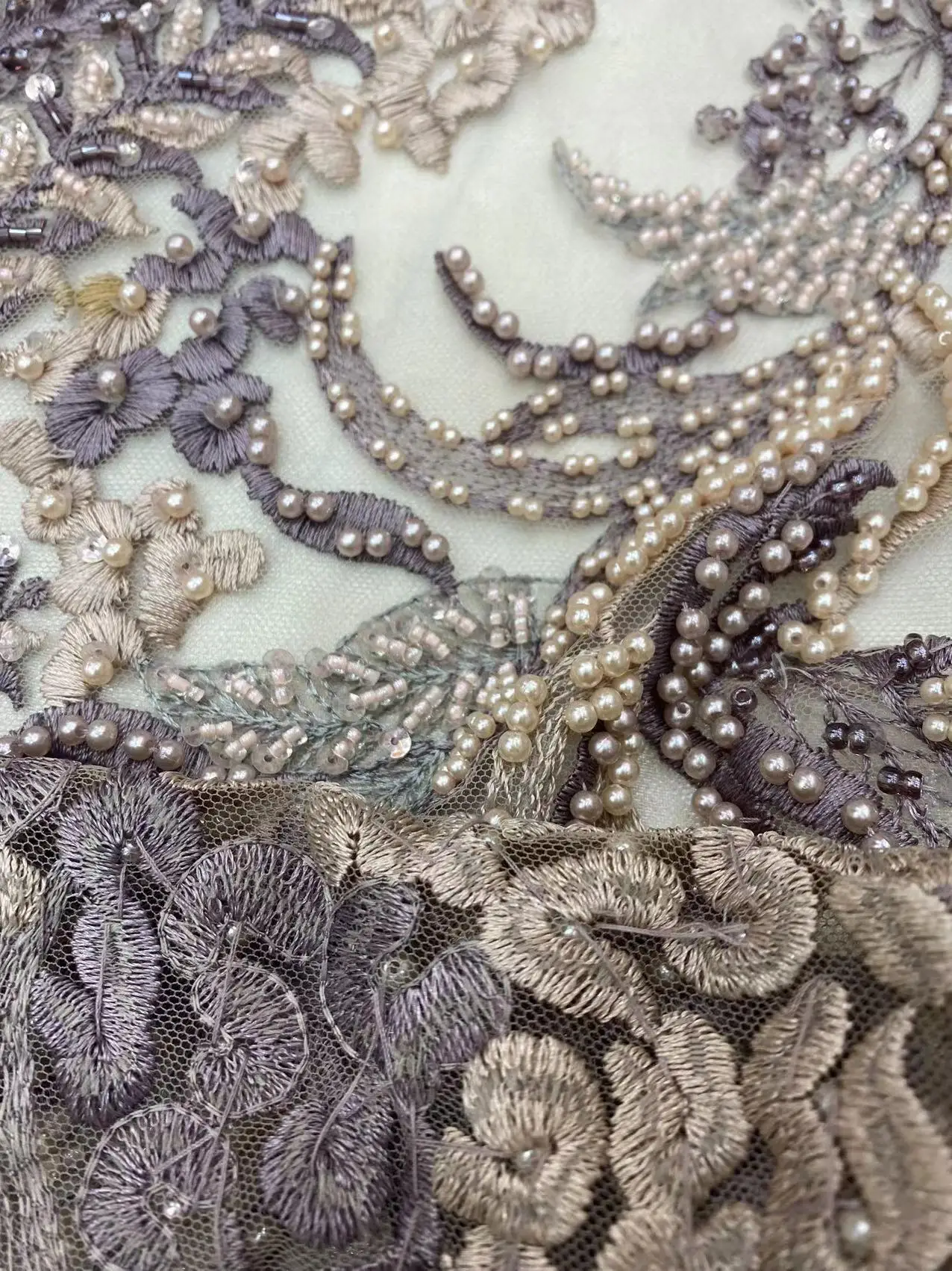 

High quality Handmade Stones Lace Embroidery French mesh African lace Beaded Nigeria Fabric For Wedding Evening Dress Party