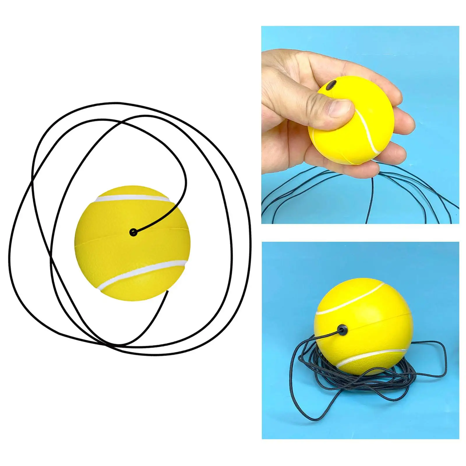 Tennis Training Ball, with String Self Tennis Training Tool Elastic for Trainer