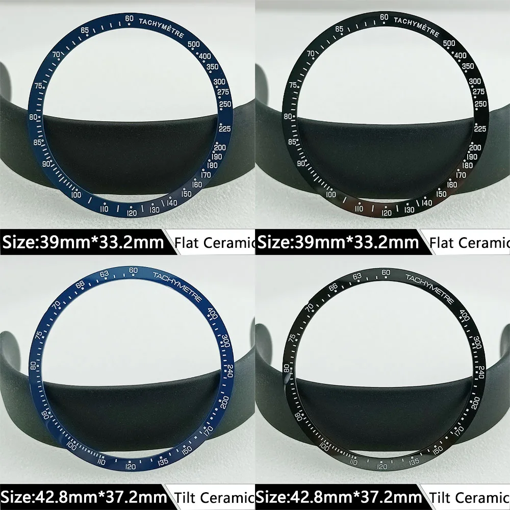 Premium Ceramic Flat Watch Bezel Insert - Replacement Ring