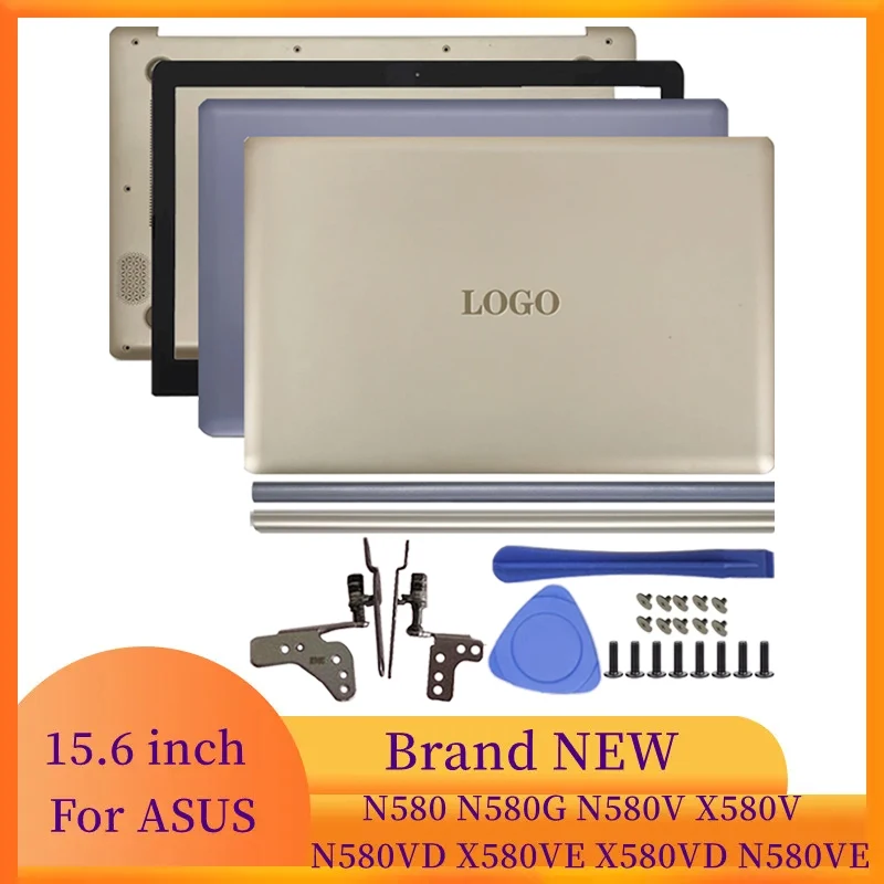 Laptop Schermo Lcd Cover Posteriore Cornice Anteriore Cerniere Copertura Inferiore Per Asus N580 N580G N580V X580V N580Vd X580Ve X580Vd N580Ve