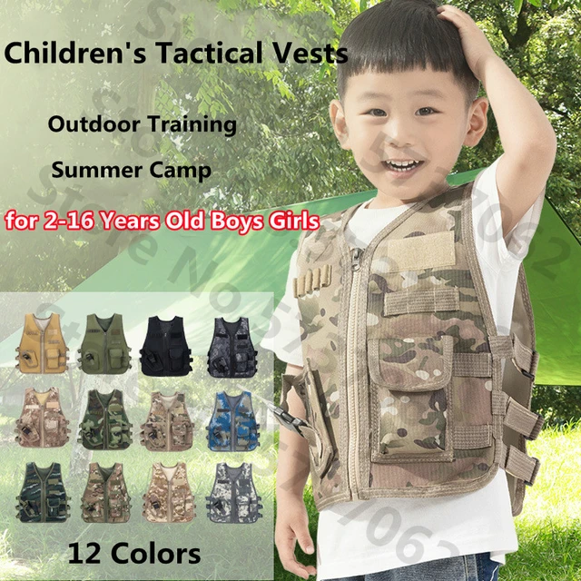 Chalecos tácticos de camuflaje para niños, uniformes militares, armadura de  combate, equipo de soldado del ejército, disfraces de Cosplay de las  Fuerzas Especiales - AliExpress