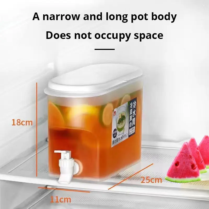 Curling Bottle 2.8L Capacity With Faucet For Fruit Brewing Tea Cold Drinks