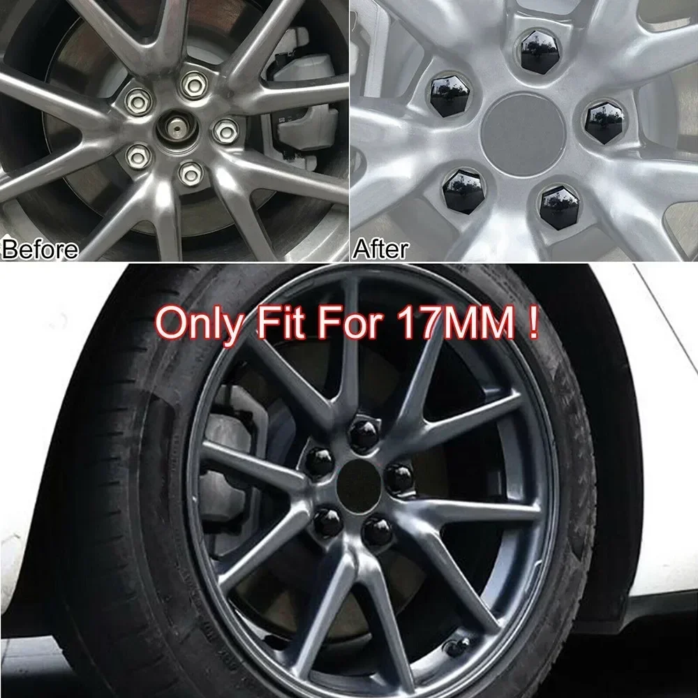 Car Accessories Wheel Nut Caps Screw Caps Auto Accessories Wheel Nut Covers Bolt Nut Covers 24Pcs 17mm Nut Car Wheel Auto Hub Screw Protection Anti-theft Cover Cap With Removal Tool For Opel For BMW 16/2mmx17mm