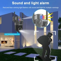 Caméra solaire WiFi 4K 8MP à double objectif et double écran, caméra PTZ sans fil extérieure, protection de sécurité, suivi automatique, surveillance, caméra IP 5