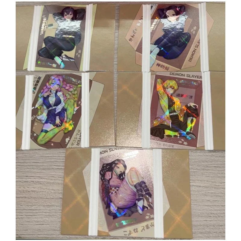 Anime Demon Slayer Kanroji Mitsuri Kochou Shinobu Nezuko Zenitsu Tsuyuri Kanao Collection Card Toy Christmas Birthday Gift 3
