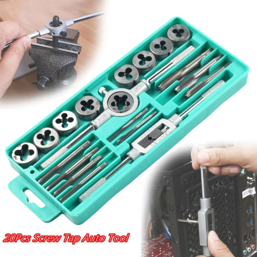 Multifunction Tap and Die Set 8/12/20Pcs M3-M12Metric Screw