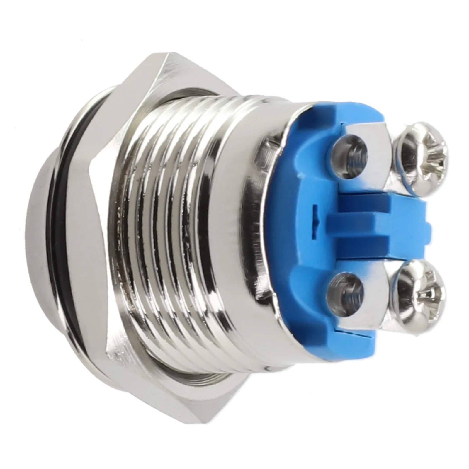 16 mm wasserdichter Metall-Drucktastenschalter, LED-Licht, Momentan-Reset, verriegelnd, 12 V, Auto-Motor, hoher Flachkopf-Netzschalter – Detail 2