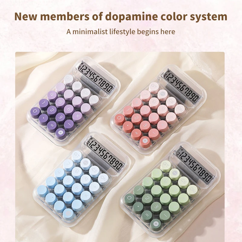 Dopamine 휴대용 타자기 영감 계산기 화면, 사무실 학교 가정용 빈티지 데스크탑 문구