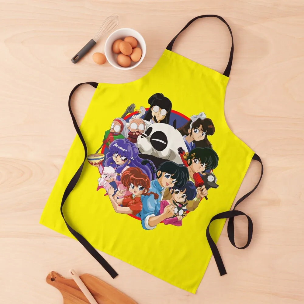 

Ranma 1/2 and friends Apron For Women Kitchen Kitchen Hairdressing Hairdresser Accessories Kitchens Men Apron