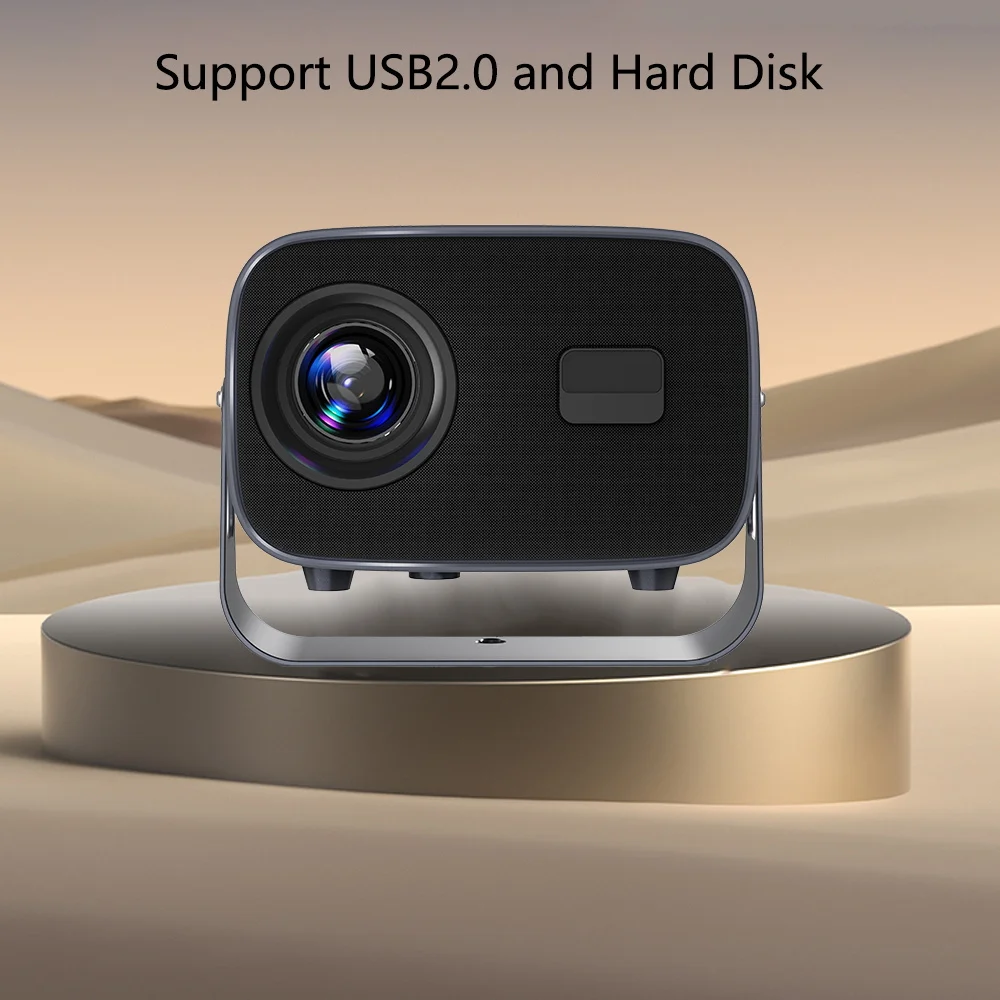 A10 Smart Projector Portable Android 11.0 Projector with 5G/2.4G Dual WiFi BT 1280*720P 200ANSI 2000:1 Home Theater