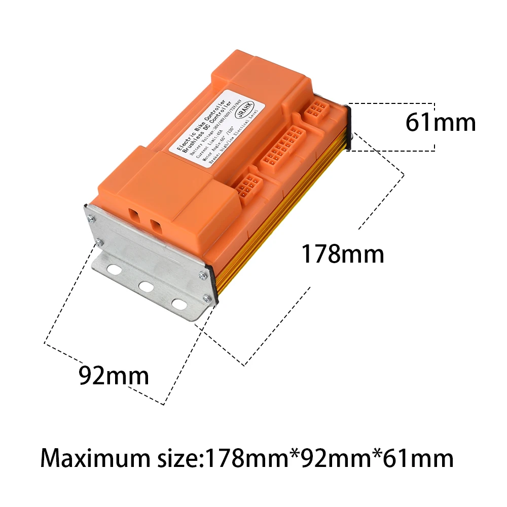 Electric Bike Parts Electric Bike Controller Electric Scooter Controller Electric Scooter Parts JRAHK 36V-84V ElectricBicycle Brushless DC Controller 48V 2500W Sine Wave Controller 72V 3000W Electric Scooter Accessories