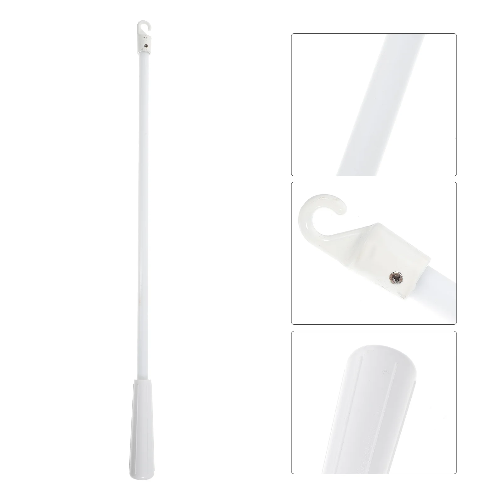 

Blinds Opener Accessory Fiberglass Rotary Rod White Curtains Long for Window Tilt