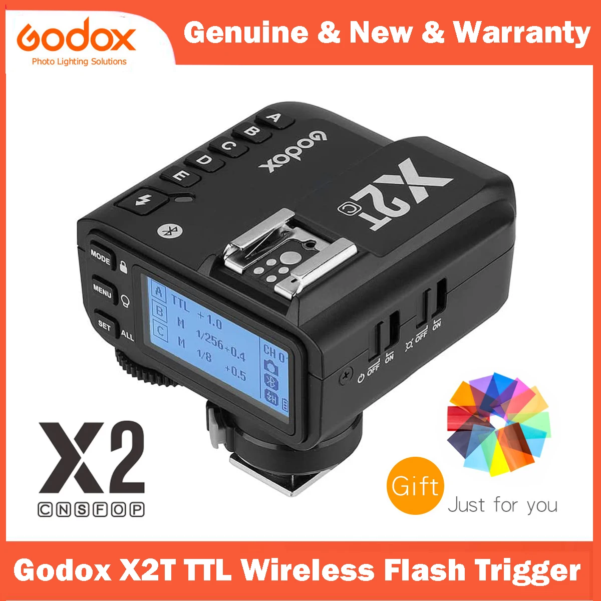Flash Trigger for Canon Nikon Sony Fuji Olympus Pentax Godox X2 X2T-C X2T-N X2T-S X2T-F X2T-O X2T-P TTL 1/8000s HSS Wireless