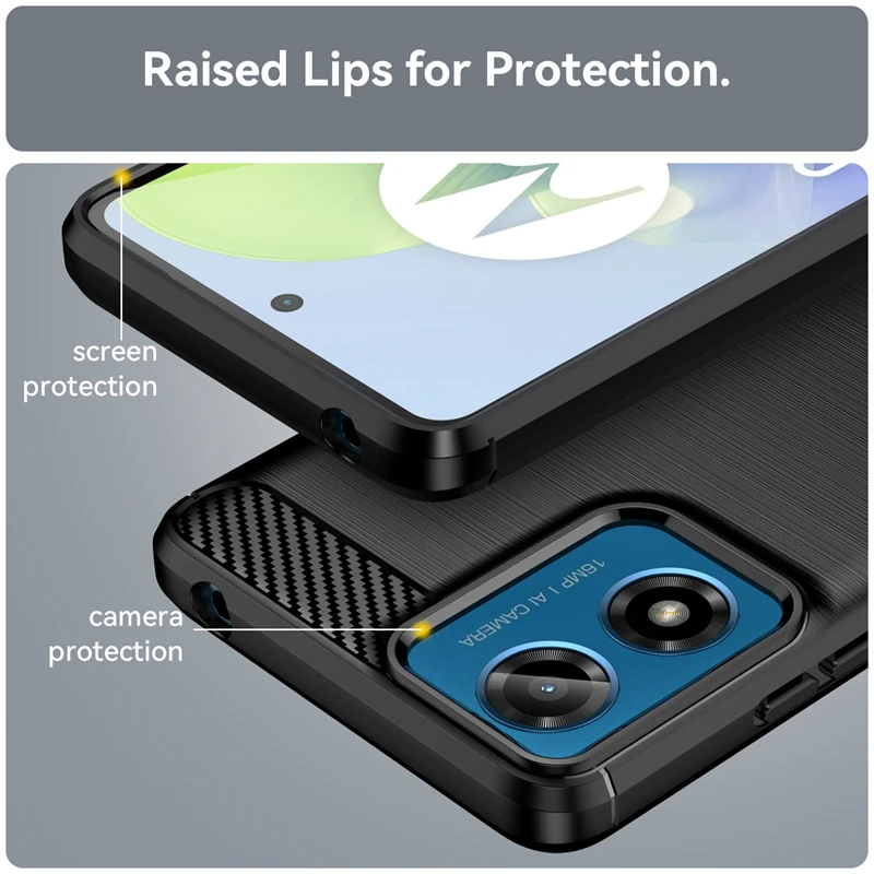 Silicone Carbon Fiber Back Cover