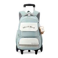 Rolling School Bags for Girls Backpack Children Waterproof School Backpacks with Wheels Middle School Trolley Luggage Back Pack 1