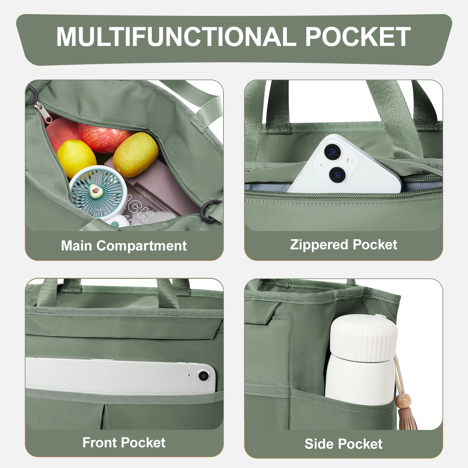 Large Capacity Insulated Lunch Bag - Portable Storage For School And Office Insulated Aluminum Foil Bag, for Picnics, Commuting