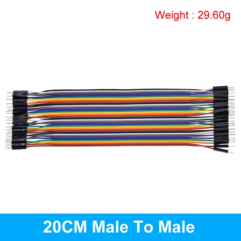 Versatile Multi-Length Jumper Wire Set - Male, Female Connectors for Electronics Prototyping