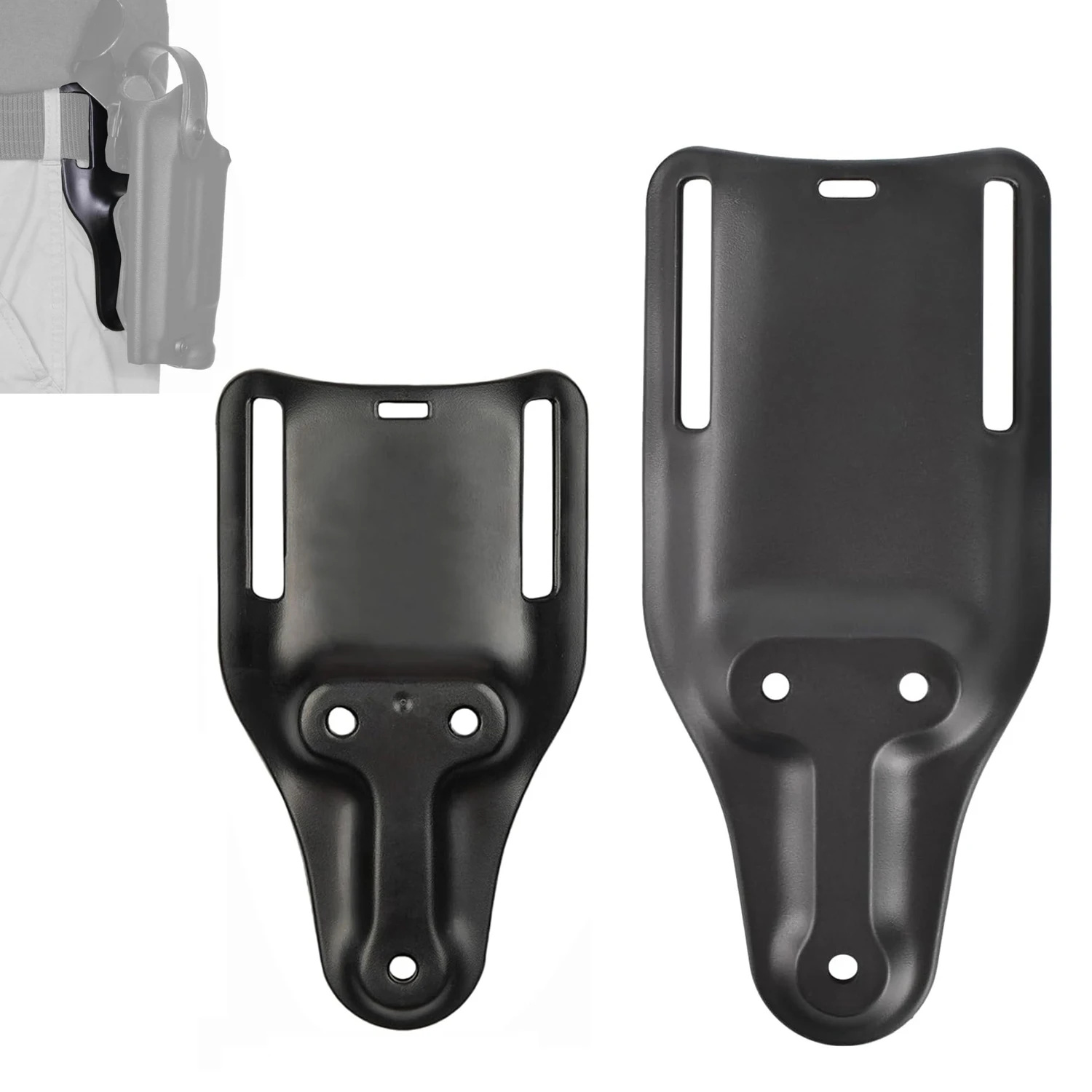 Universal Duty Holster Belt Loop Adapter with 2 Slot and 3-Hole Pattern