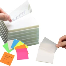 

Transparent note paper with scratch stickers multi-color N times stickers do not cover index stickers student office stationery