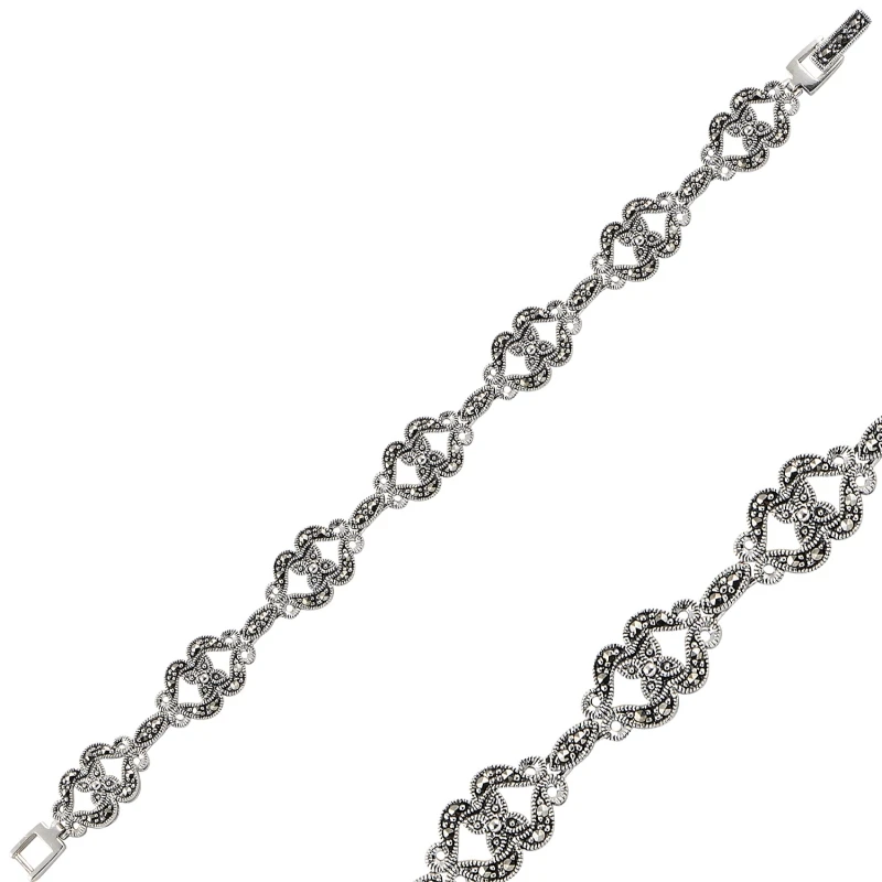 

Silver 925 Sterling Marcasite Sterling Bracelet