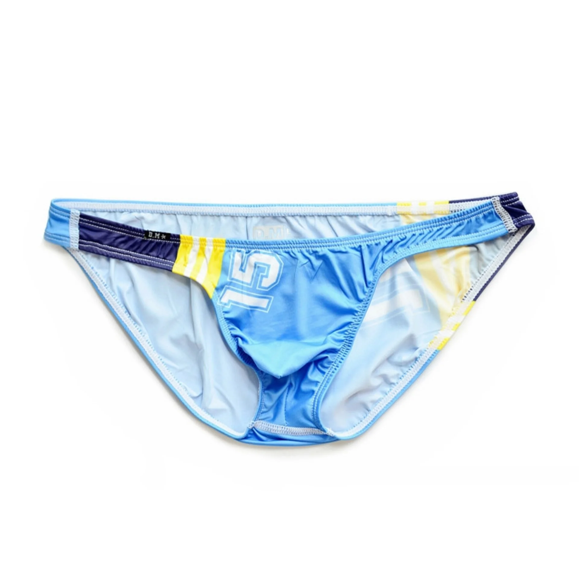 Men's Underwear Sexy Low Waist Letter Briefs Breathable Summer Milk Silk Ice Silk Bikini