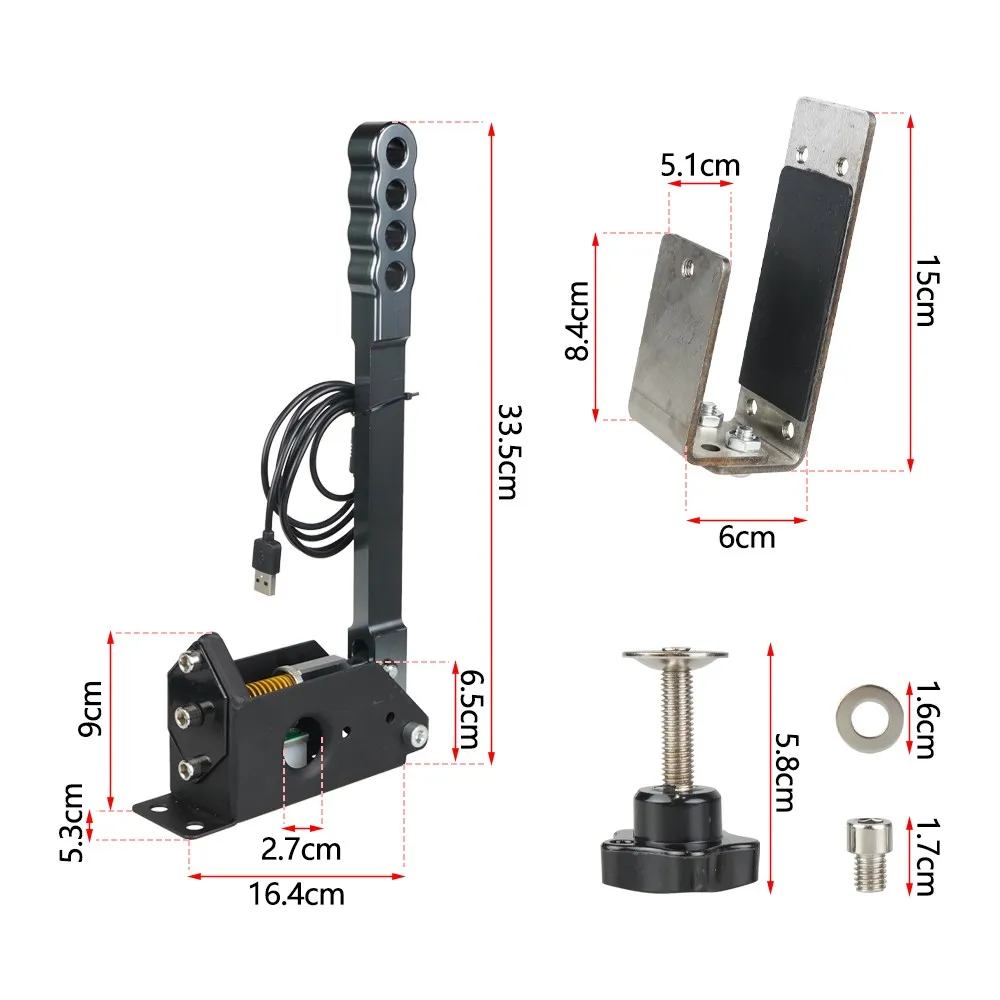 Racing Handbrake 14 Bit SIM USB Handbrake Clamp With Bracket For Logitech Racing Games G25 G27 G29 T300 T500 And Assetto corsa Dirty 2.0 4.0