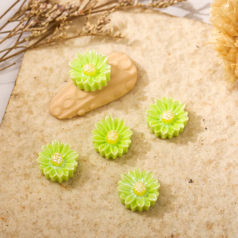 Huoflame 3D Blumen-Nagelcharms – 50 Stück, Eistransluzent, Aus Harz, Für Gel-Nägel & DIY