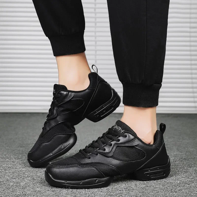 New Soft Men Shoes Sports Increased Anti-skid Square Dance Shoes Sneakers Net Jazz Shoes Fitness Team Performance Shoes 2