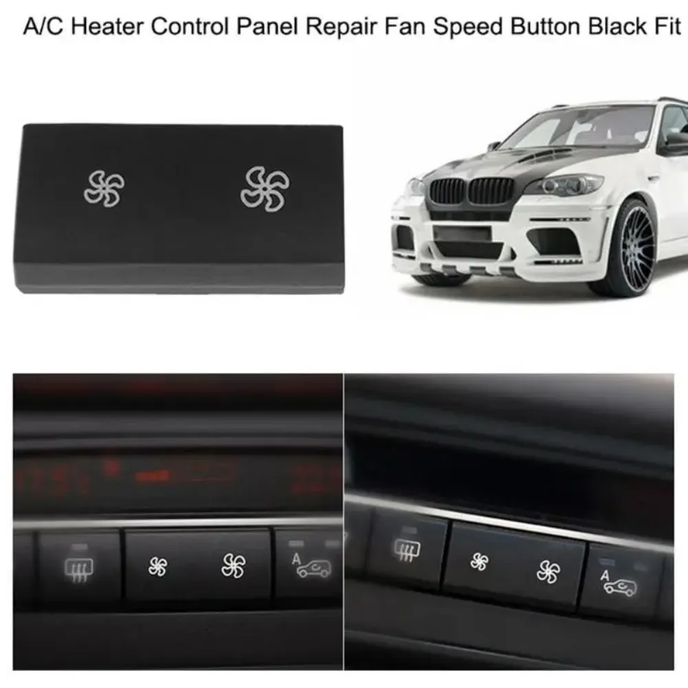 

AC Heater Climate Air Conditioning Control Panel Fan Speed Button Cover Replacement for BMW X5 E70 X6 E71 Car Interior Accessory