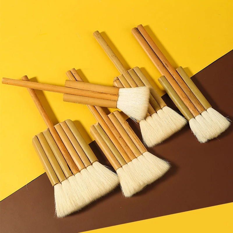 

Professional Hake Brush for Watercolor Hake Art Paintbrushes Hake Blender Brushes Sheep Hair Hake Brushes for Pottery H8WD