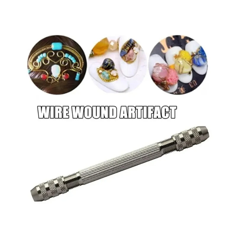 

Double Ended Pin Vise DIY Hand Drill Pin Vise Drill Wire Twisting Tools with Twist Drill Bit Set Jewelry Making Tools