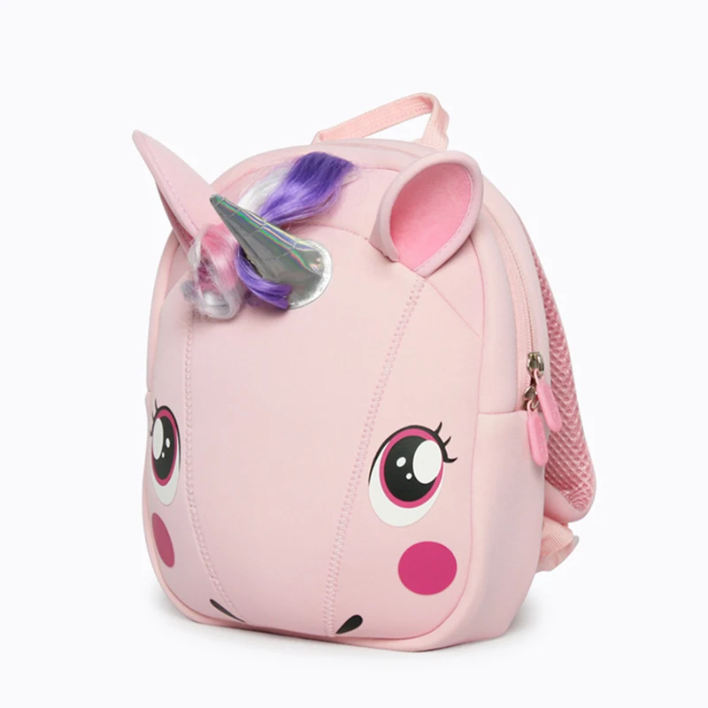 Baby Girl Backpack Toddler Girl Backpack 3D Unicorn Cartoon Travel Pre School Bag for Kid Backpacks with Safety Leash 1-5 Years
