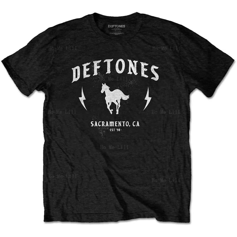Deftones Electric Pony Oversize Graphics Custom Top Luxury Designer Tshirt Abbigliamento Uomo
