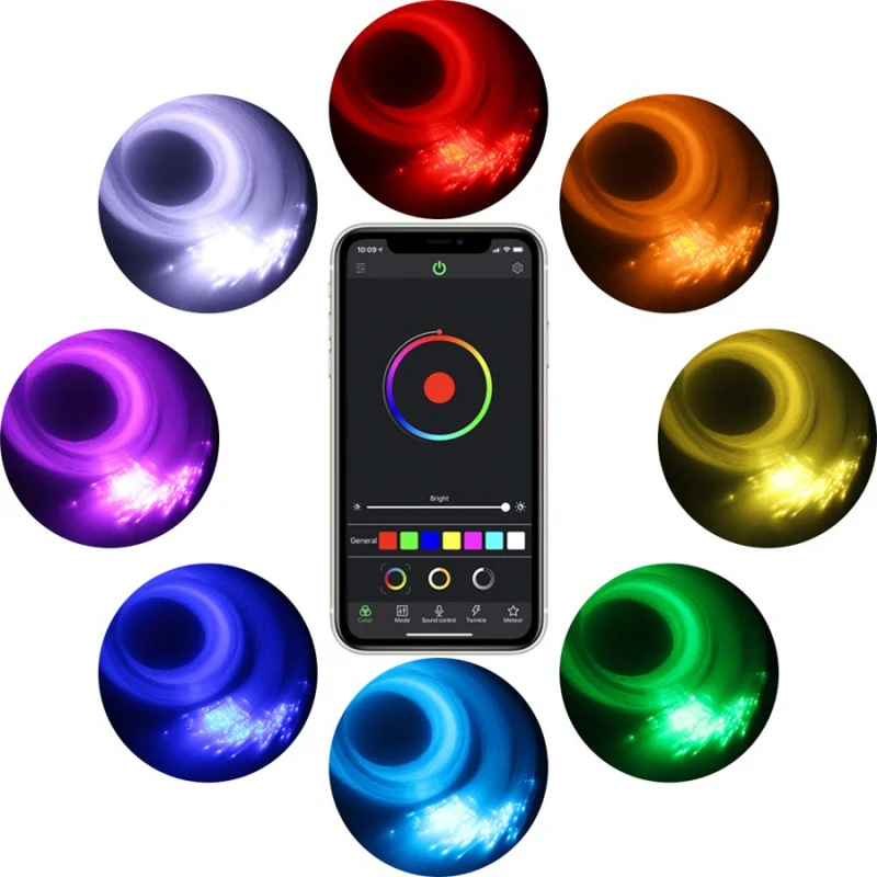 

Звездный светильник на крышу автомобиля, внутренний светодиодный светильник из оптоволокна, Звездный лазер, атмосферный окружающий проектор, галактические огни, домашний декор