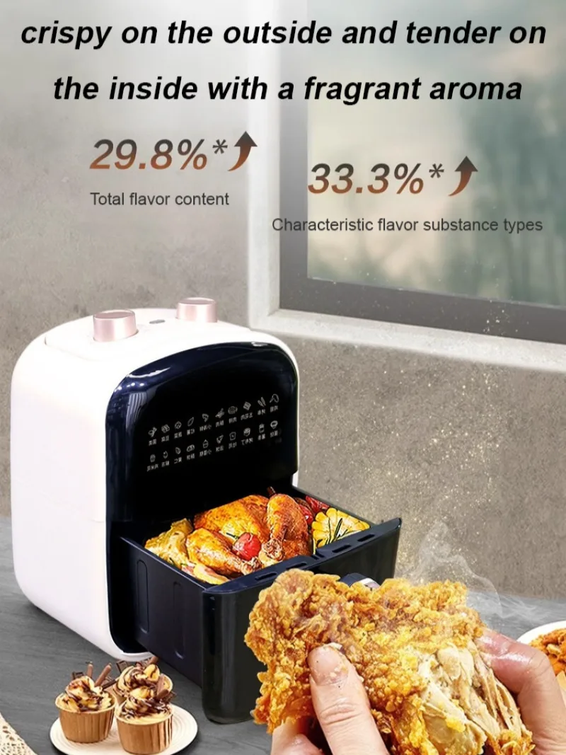 6L air fryer large capacity multifunctional fully automatic all-in-one machine square oil-free Quick Bake Fryer