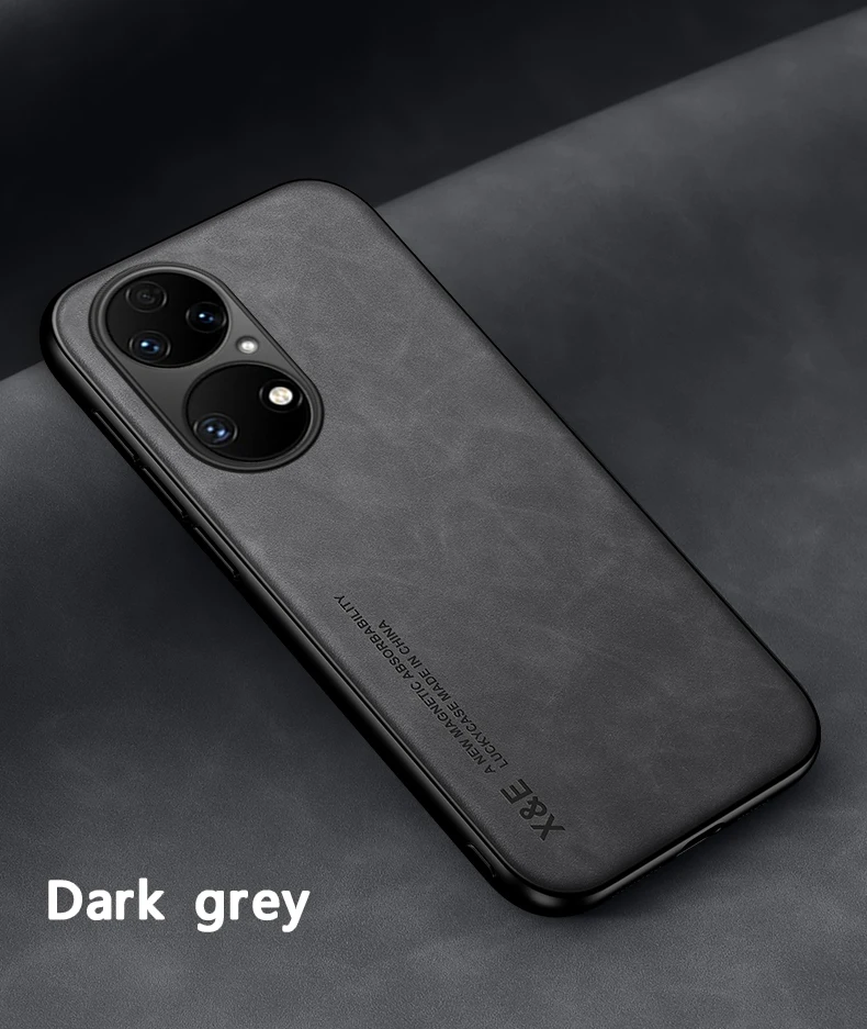 Luxury Leather Magnetic Case For Huawei P50 Pro P40 P30 Lite P20 Mate 20 30 40 Pro Nova 9 Shockproof Bumper Soft Back Cover