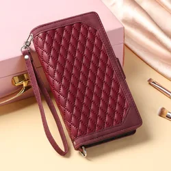 Elegant Leather Wallet Cover with Zipper Bag for Moto G52 (B)