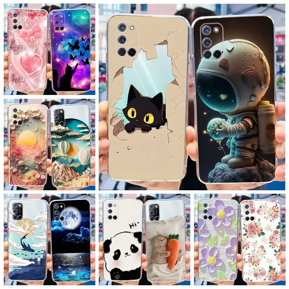 Cute Fashion Painted Clear Silicone Phone Case - Soft Protective Cover