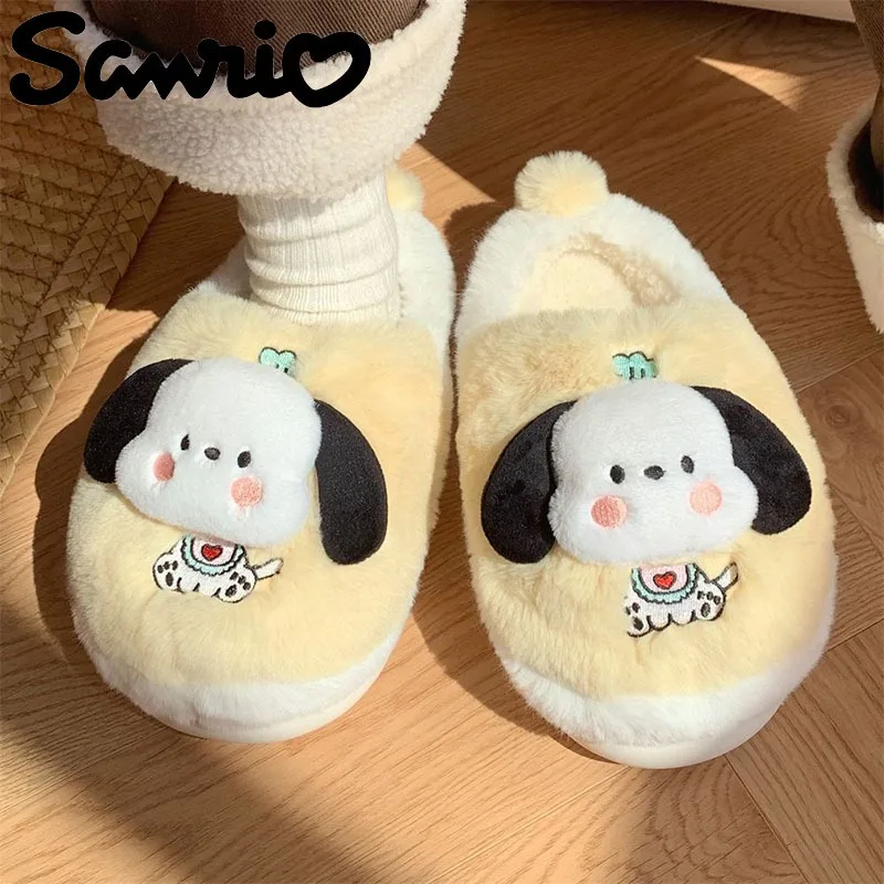 

Sanrio Pachacco Plush Cotton Slippers Indoor Slippers Soft Comfort Cute Non-Slip Thick Bottom Wear-resistant Light Cartoon Shoe