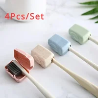 4Pcs/Set Tooth Brush Cover Holder Portable Toothbrush Headgear Cap Case Toothbrush Protector Hygiene Care Outdoor Travel Supply 1