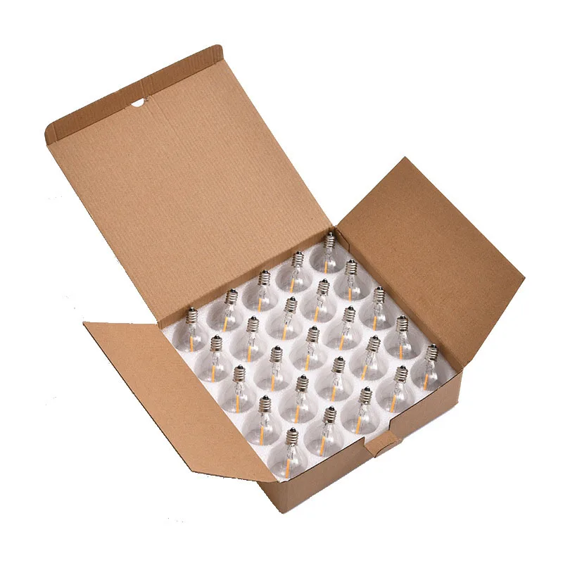 야외 G40 LED 스트링 전구, 글로브 교체 LED 전구, 220V E12 베이스 소켓, 백열 전구, 정원 장식, 25 개/로트