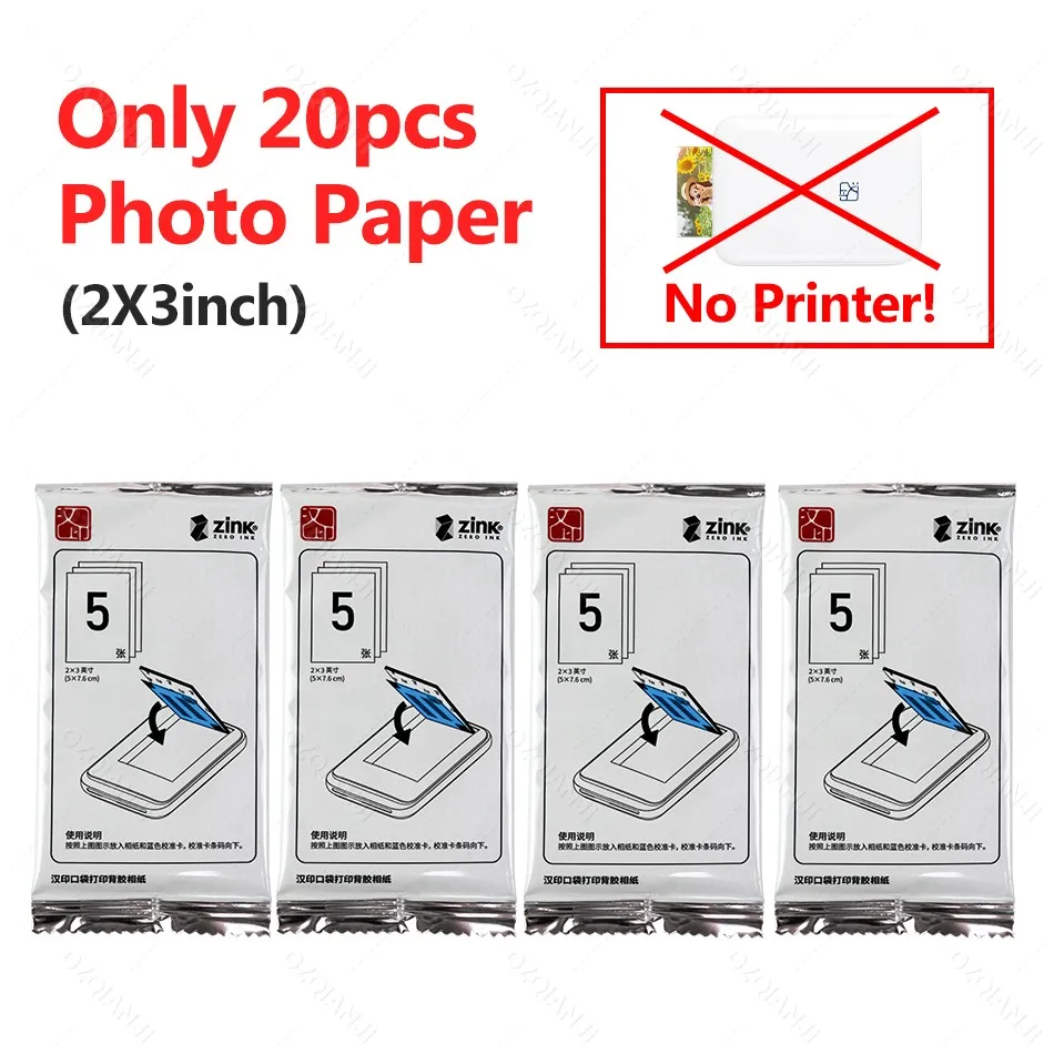新品HPRT☺︎ポータブル☺︎ミニフォトプリンター☺︎ZINKフォトペーパー200枚 Hprt Zink-携帯電話に直接接続された小型のインクレスフォト