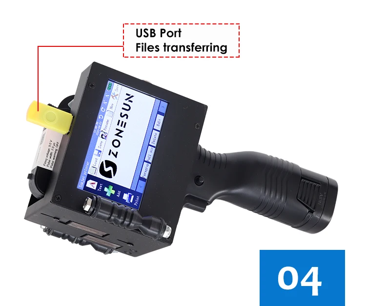 Máquina de impresión de inyección de tinta multilingüe de mano ZONESUN ZS-HIP508 