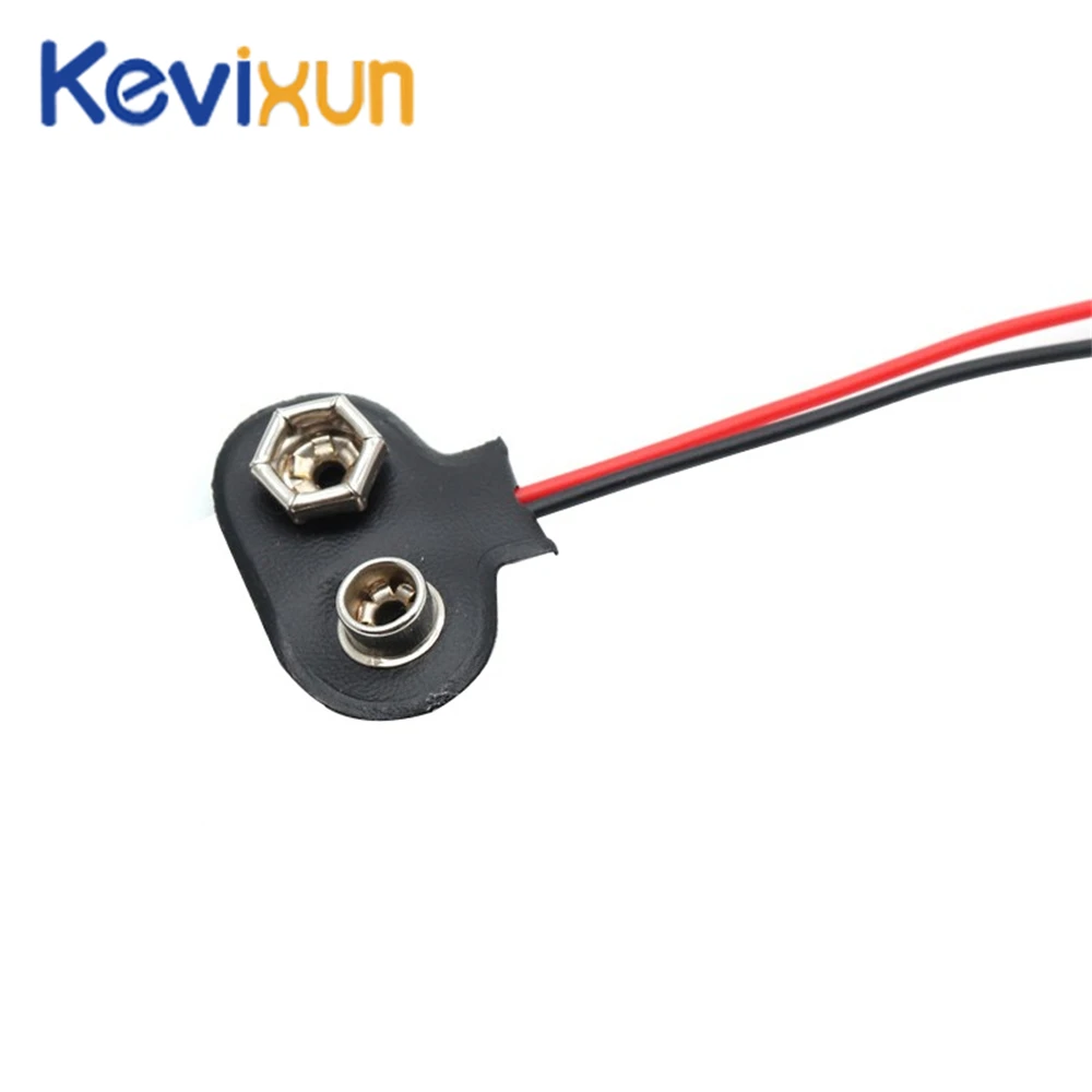 10/20pcs 9v Battery Connector 9V Battery Snap Connector Clip Lead Wires Holder Wire Length 15CM