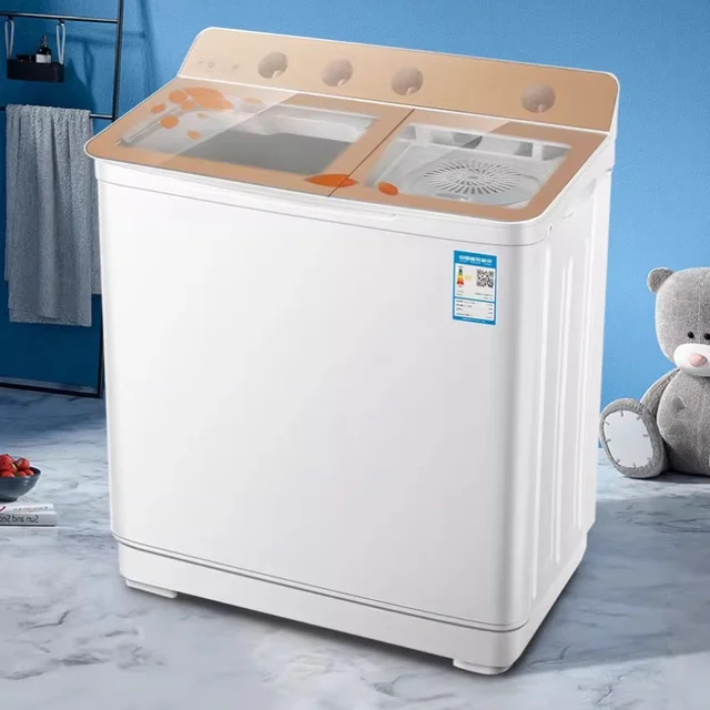 CHIGO – lave-linge semi-automatique à double baignoire, 10KG, charge supérieure, grande capacité, pour location domestique, dortoir, usage Commercial 1