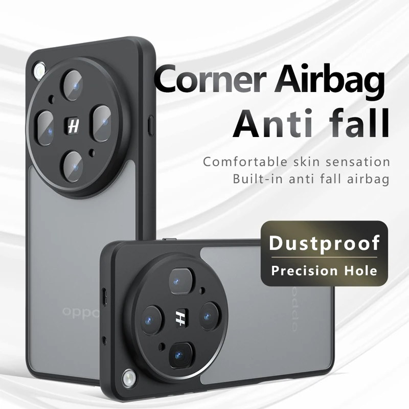 Shockproof Frosted Matte Case with Anti-Fingerprint Transparent Cover