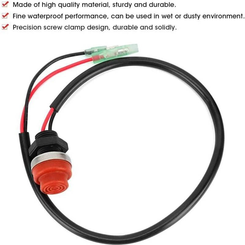 2X Universele Boot Buitenboordmotor Motor Start Kill Switch Keyless Drukknop, Van Toepassing Op Alle Voor Yamaha Schepen