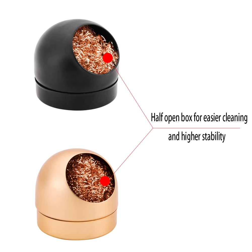 Soldering iron Cleaning Ball Desoldering Soldering Iron Mesh Filter Cleaning Nozzle Tip Copper Wire Cleaner Ball Metal Dross Box
