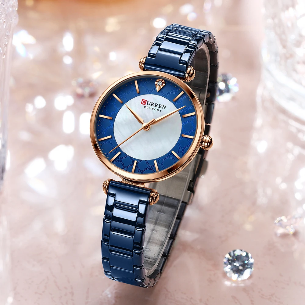 Curren 9072 Women Watch Stainless Steel Elegant Waterproof Classic 3-Hand Wristwatch Birthday Gifts For Women 5