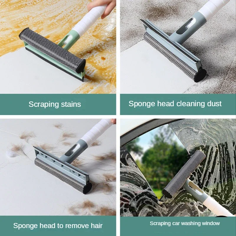 

Cleaning With Water Mop Tool Spray Window Scraper Disassemble Cleaner Bottle Squeegee Wiper Glass Rod Double-sided